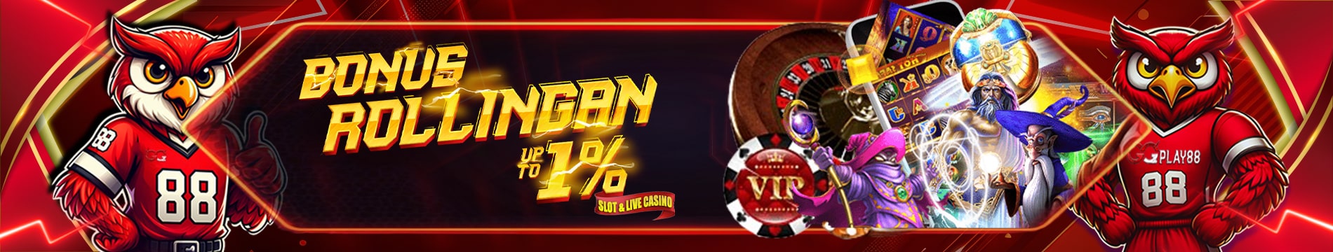 BONUS ROLLINGAN Up To 1% SLOT & LIVE CASINO